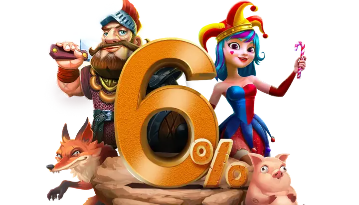 30Bet bonus: ridder, nar, vos en varken van Cashback Royale